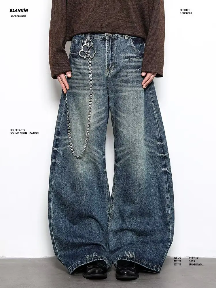 

Women's Blue Y2k Baggy Jeans Harajuku Vintage Oversize Denim Trousers Japanese 2000s Style Boyfriend Jeans Pants Autumn Clothes