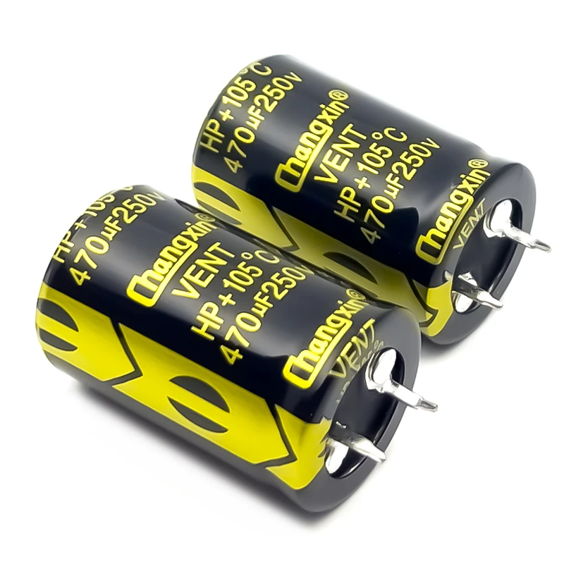 Horn Capacitor 250V/200V 470UF New Original Switch Power Adapter Durable Electrolytic Capacitor Specification 22mm×35mm