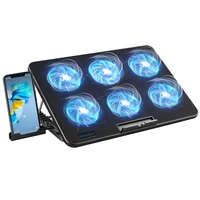 Coolcold F5 Laptop Cooling Pad – 6 Quiet Fans, 7 Height Settings, for 15.6–17.3" Laptops