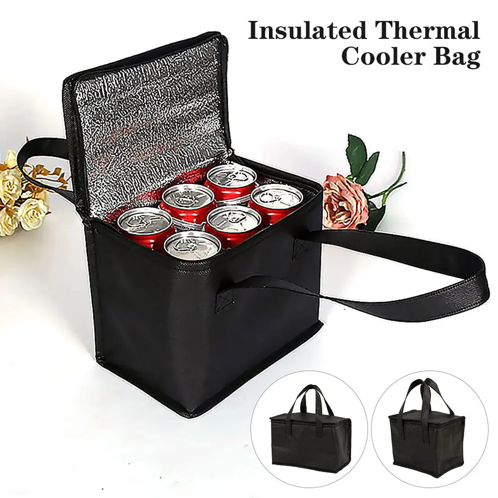 

Portable Cooler Bag Folding Insulation Picnic Ice Pack Thermal Bag Drink Carrier Food Delivery Bag Cool Camping Gear Camping Box