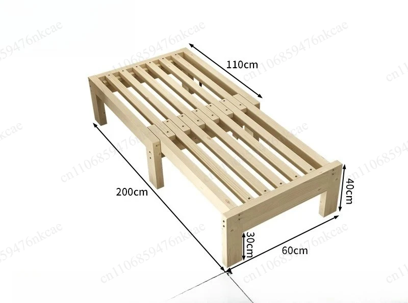pull-out bed small apartment living room tatami simple push-pull Environmentally friendly solid wood sofa bed telescopic bed