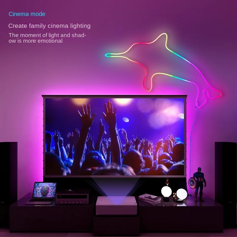 Graffiti WIFI Bluetooth Magic Music Neon Strip Music Strip DIY Modeling 16 Million Color LED Strip Light