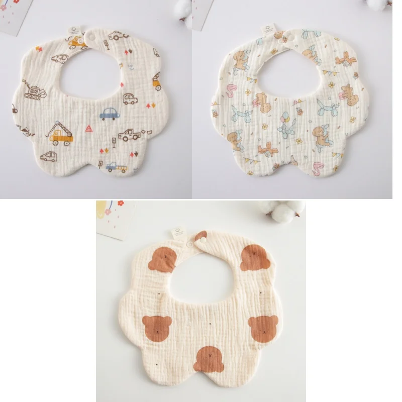Babero de gasa suave para bebé – Algodón absorbente