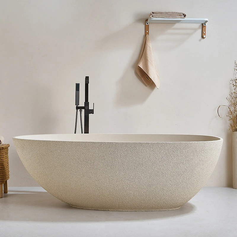 Onehappy Freestanding Nano Rock Grain Bathtub 1500X860X550mm One Piece Molding Eco Friendly Antibacterial Heat Preservation Ergo