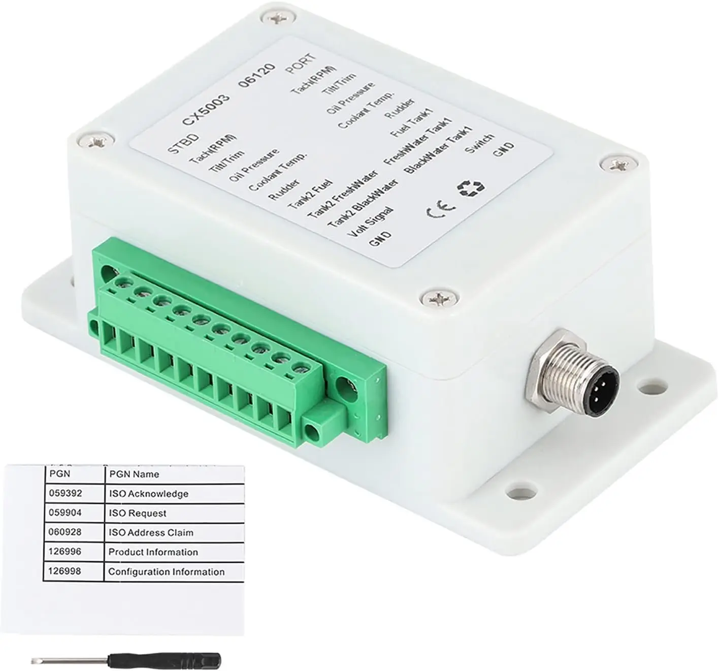 

NMEA2000 Converter 9‑32V DC IP67 Converter Box Convert Sensor Singal to NMEA2000 IP67 for Boat Yacht Marine Popular