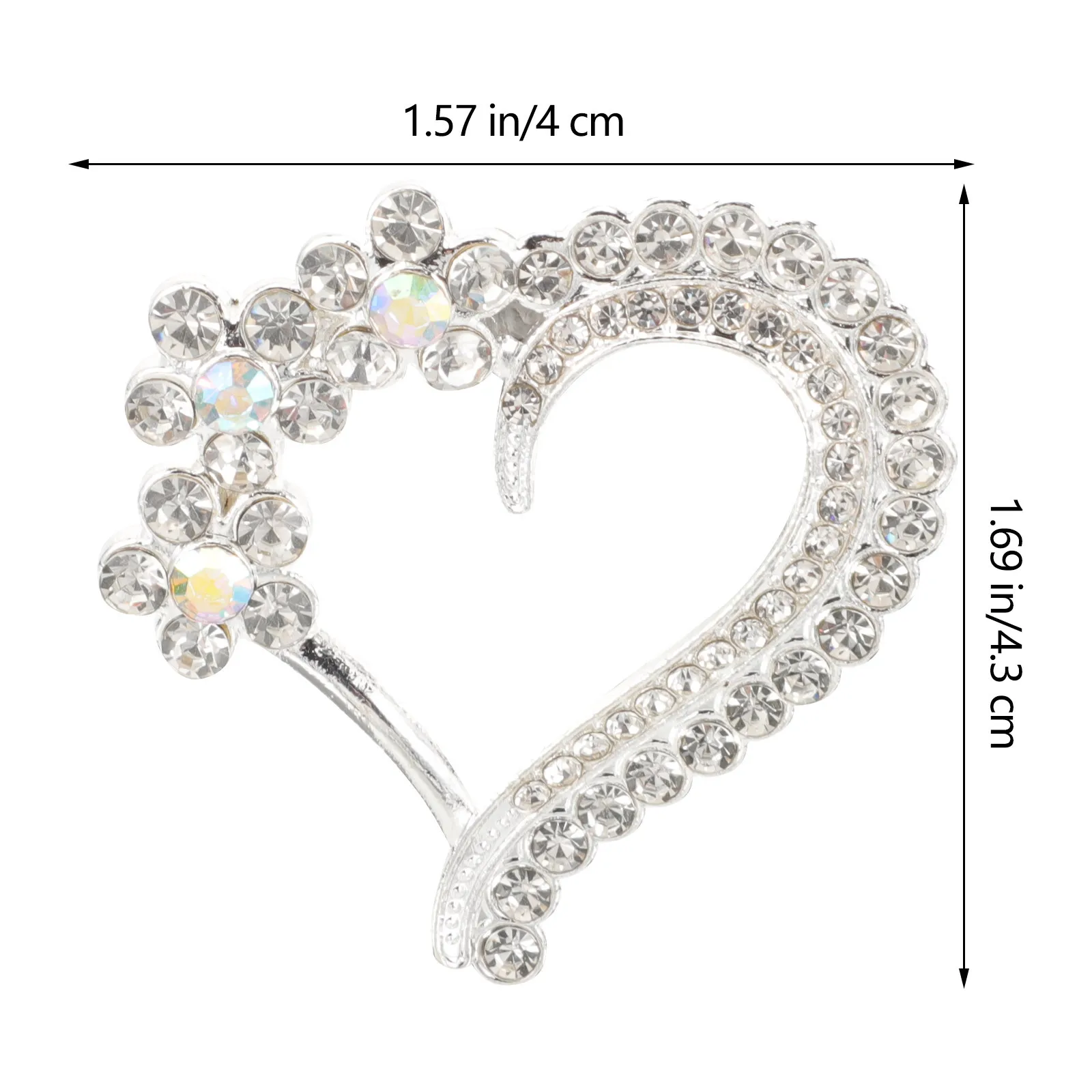 10 قطعة بقع القلب حجر الراين سبيكة ديكور للملابس والأحذية حقيبة يد Diy بها بنفسك الحرفية حجر الراين الديكورات الخياطة الملحقات