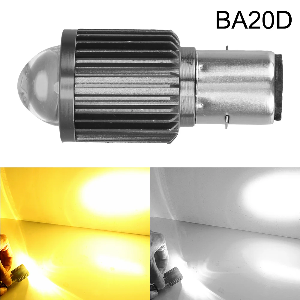 Motorcycle Headlight BA20D H4 12-80V LED Moto High/Low Beam Led Bulbs 1000LM Autobike Fog Lamp