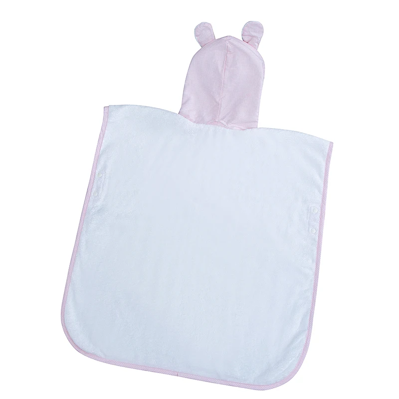 100% COTTON TERRY HOODED TOWEL BABY BATH PONCHO