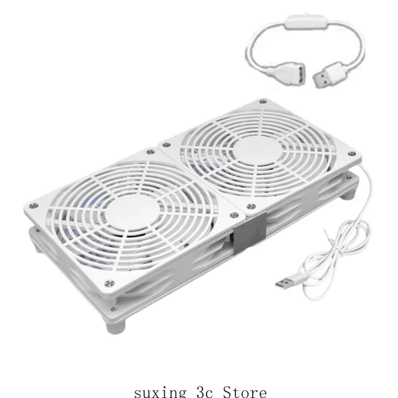 USB PC Router Fan Cooling Fan 1800rpm Speed Portable Cooling Fan Replacement for Router Modem Box Electronics