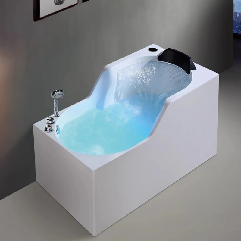 Surfing massage bidet bath household small apartment intelligent constant temperature heating bubble shoulder waterfall bath