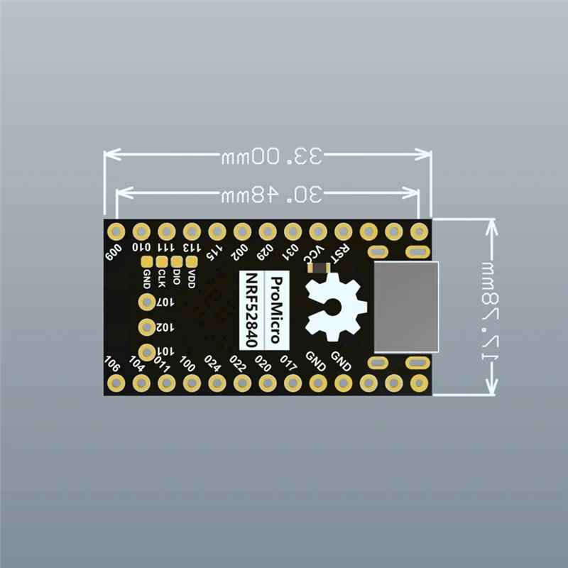 

Exquisite-Promicro NRF52840 Development Board For Nice Nano V2.0 Bluetooth Charging Management Board Easy To Use