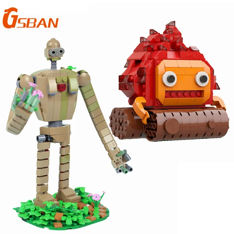 GSBAN Sky Castle Giant Anime Figures Robot Soldier Model MOC Building Blocks Toys for Children Kids Christmas Gifts Toy Bricks