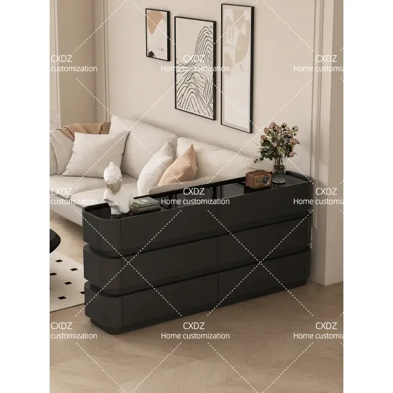 Italian Light Luxury Chest Cabinet Living Room Drawer Storage Household Simple Small Apartment Partition Horizontal Hall Sofa