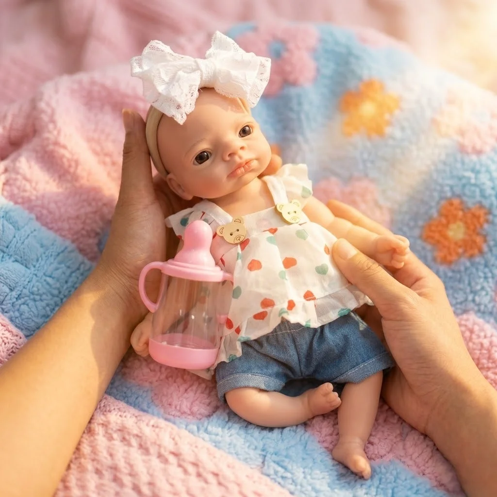 

OtardDolls 10inch/25cm Open Mouth Lanny Girl Silicone Reborn Dolls, Painted Newborn Doll Toys reborn de silicone
