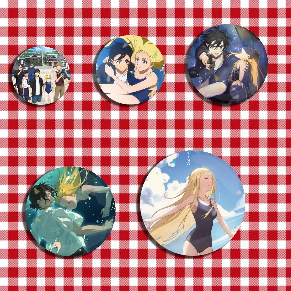 Summer Time Rendering Shinpei Icon Badge Handmade Tinplate Brooch for Chest Ornament Gifts Easter decorations