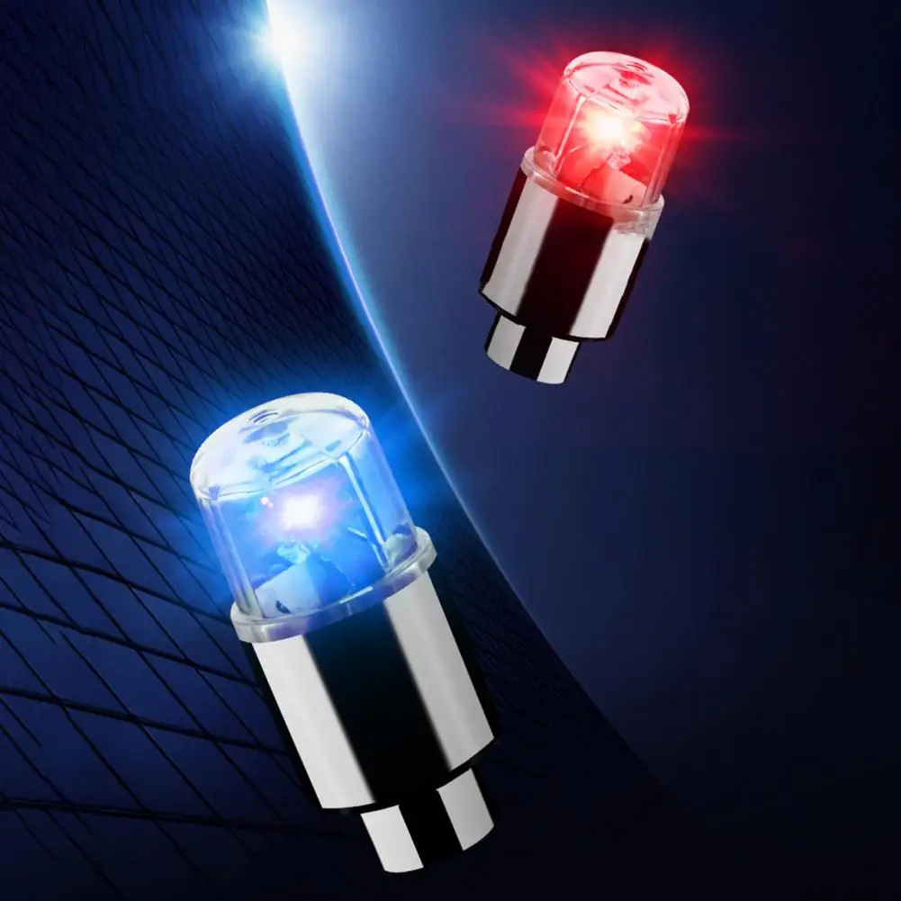 Valve Cap Lights 4Pcs Compact with Glow Effect Waterproof  Luminous Car Tire Stem Cap Lights for Motorcycle