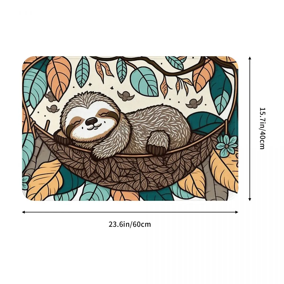 Forest Animal Non-slip Doormat Lazy Sloth In A Hammock Living Room Bedroom Mat Prayer Carpet Indoor Pattern Decor