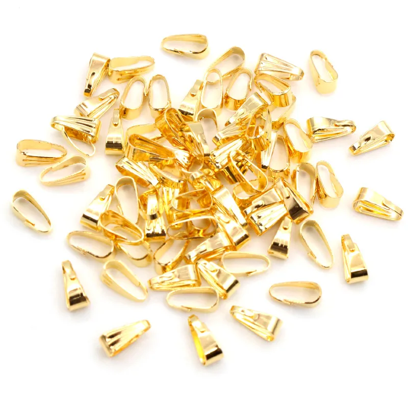 9*4mm 100pcs Bronze/Gold/Silver Plated Multi-colors Pendant Necklace Buckle Clasp Connectors DIY Jewelry Findings Accessories