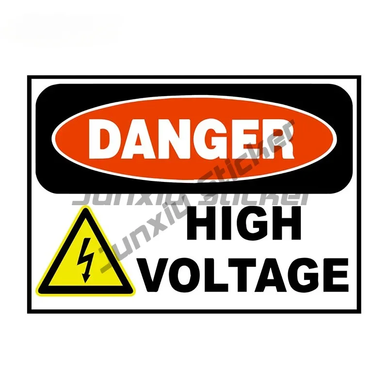 Danger High Voltage Warning Wall Sticker Waterproof Vinyl Decal Kitchen Decor