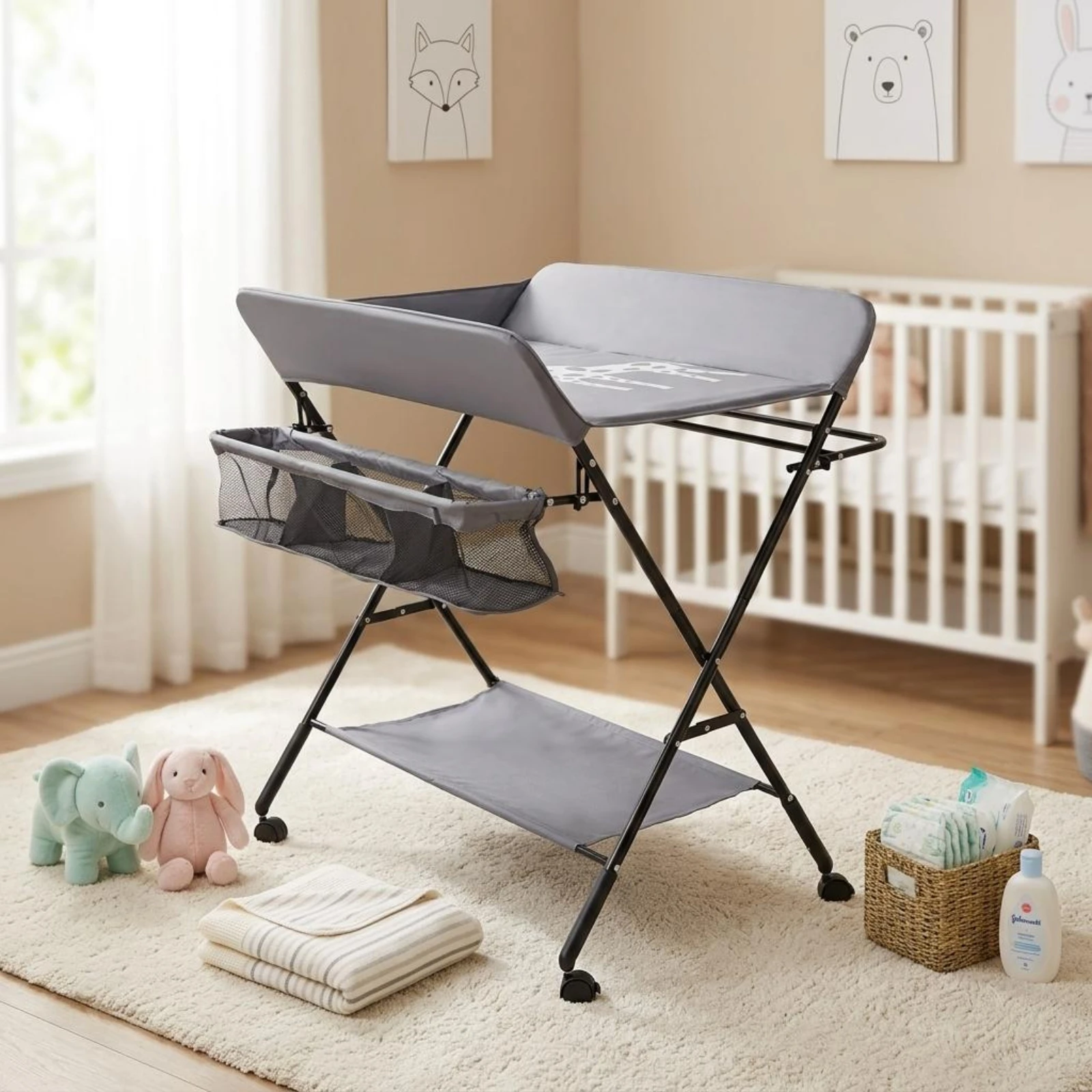 adjustable-height-changing-table-padded-foldable-changing-table-mesh-storage-basket