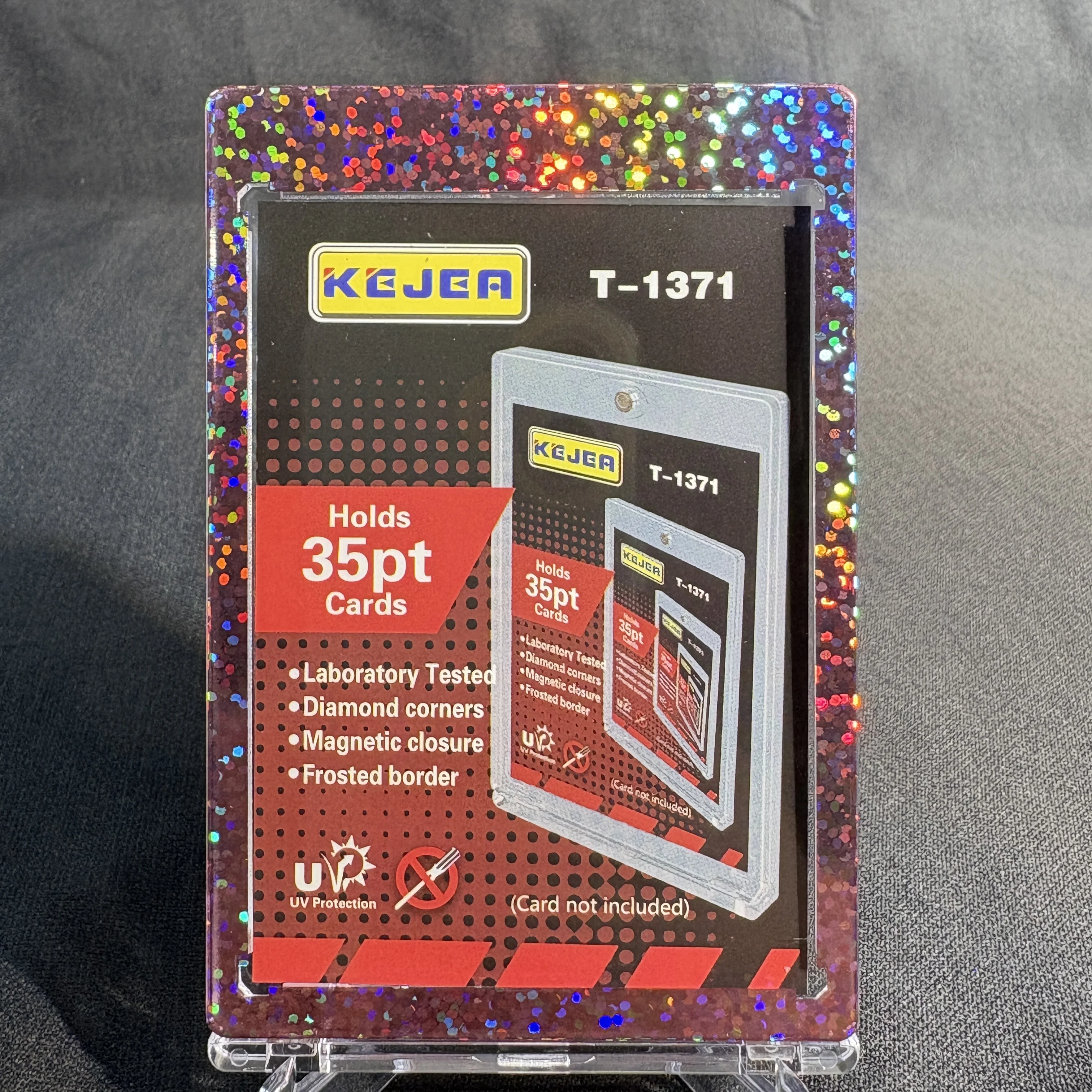 1pcs Laser Bronzing Craft,35PT Magnetic Card Holders,UV Resistant,Sports, Game, Football, Baseball Cards Holder