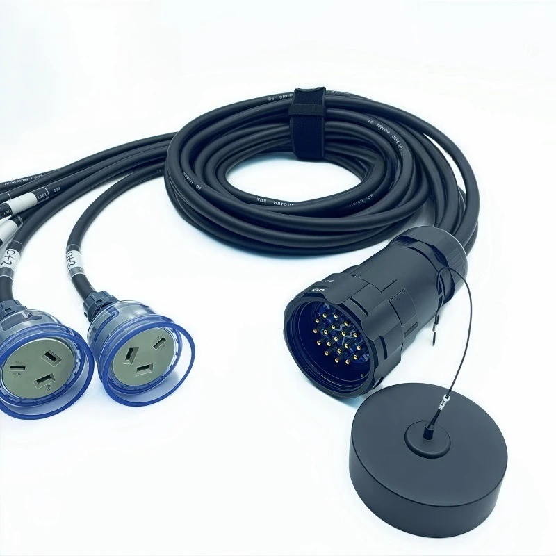 Socapex 19-pin Loose Tail 19-pin To 6 X 3-pin NZ Plug Power Cord, Stage Lighting Wire and Cable