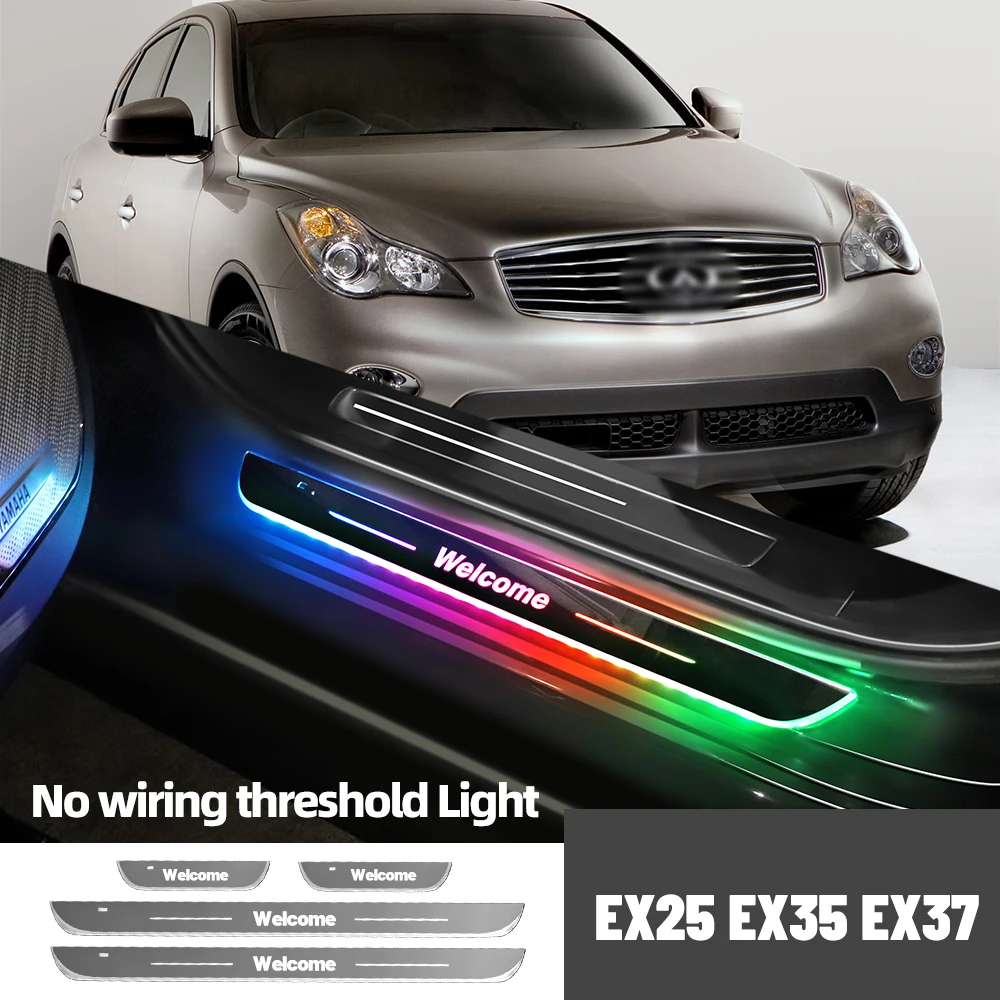 

For Infiniti EX25 EX35 EX37 2007-2014 Car Door Sill Light Customized Logo LED Welcome Threshold Pedal Lamp Accessories