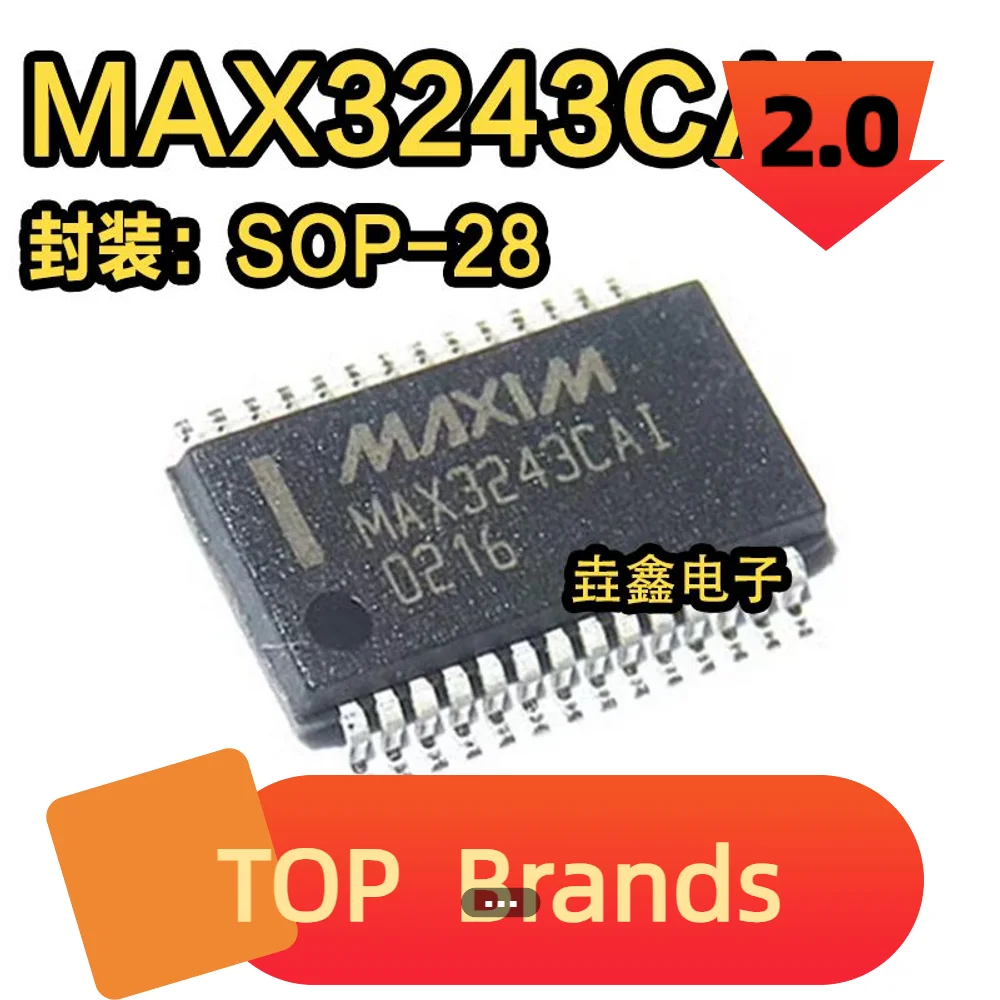 شرائح IC الأصلية ، الجديدة ، MAX3243CAI 3243EAI 3243CDBR MAX3245CAI MAX3243 SSOP28 ، 10 قطعة