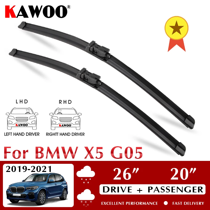 KAWOO Wiper Front Car Wiper Blade For BMW X5 G05 2019 2020 2021 Windshield Windscreen Front Window Accessories 26