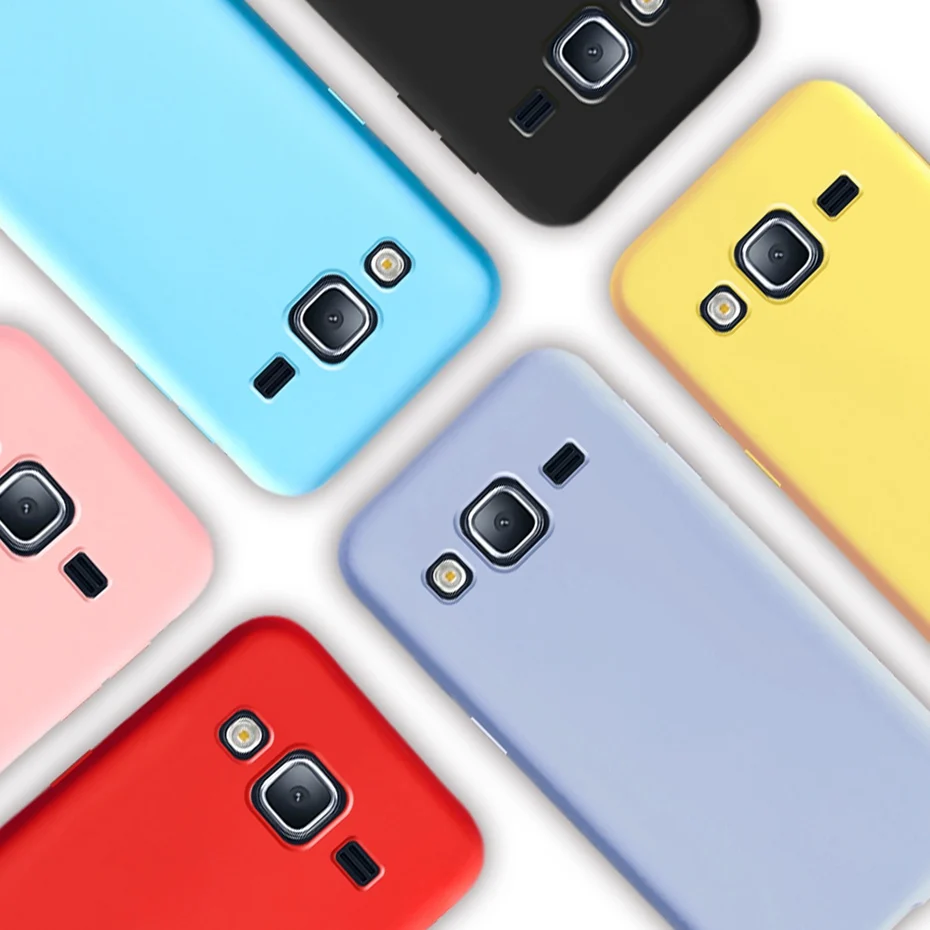 Candy Color Silicone Phone Case For Samsung Galaxy J5 2015 J500 J5 2016 J510 Matte Soft Tpu Cover