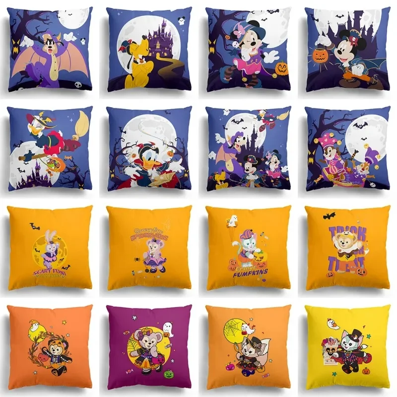 Disney Halloween Decoration Pillowcase Mickey Mouse Donald Duck Pillow Case Living Room Sofa Cushion Cover Home Bedroom Decor