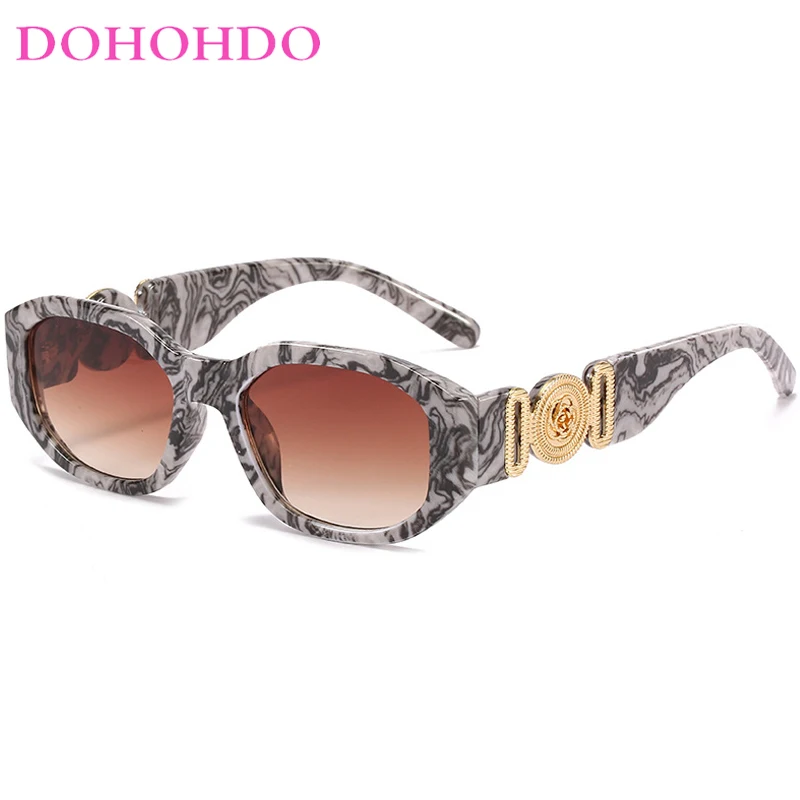 

DOHOHDO 2024 Popular New Small Rectangle Sunglasses Men Women Sun Glasses Travel Shades Vintage UV400 Shades Femme Gafas De Sol