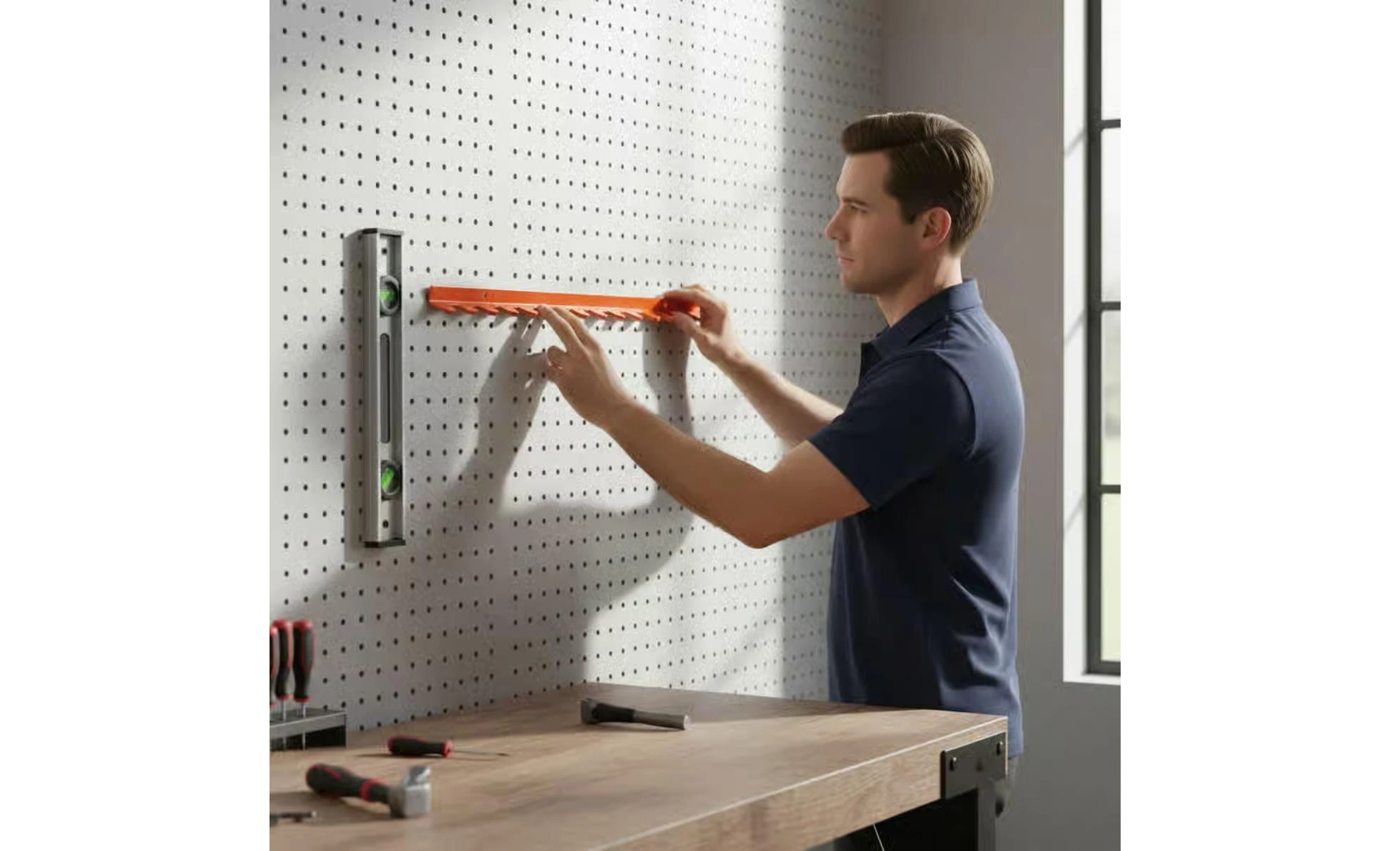 Golf Club Wall Rack Metal Golf Club Storage Stand Vertical Slot Rack Mounted with Holes for Garage