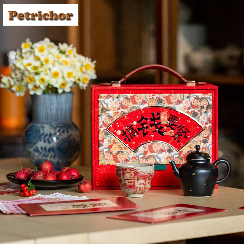 

Весенний фестиваль, креативный чайный сервиз, полный набор, японский набор для чайной церемонии, чайник и чайная чашка, набор для украшения чая