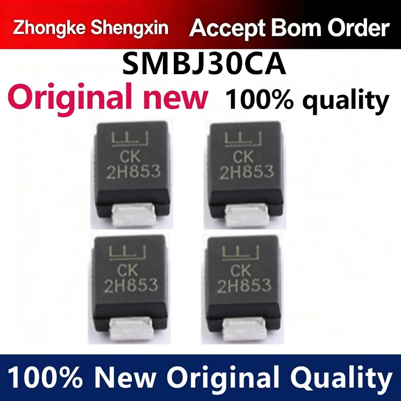 （5pcs-100pcs）Bidirectional SMBJ30CA SMB silk screen: MK/CK TVS transient suppression diode