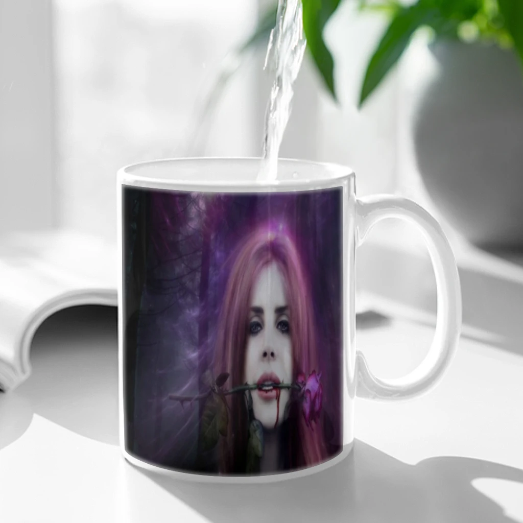 Lana Del Rey Singer White Mug 11oz Ceramic Tea Cup Coffee Mug Friends Birthday Gift11oz