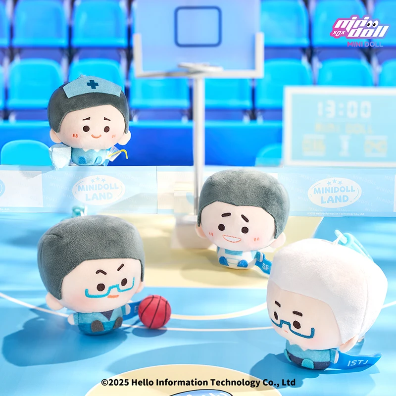 Original Minidoll Plush Keychain Round Stuffed Toys MBTI Character Hanging Decoration Toy Hobbies Furry Companion Bag Accessory