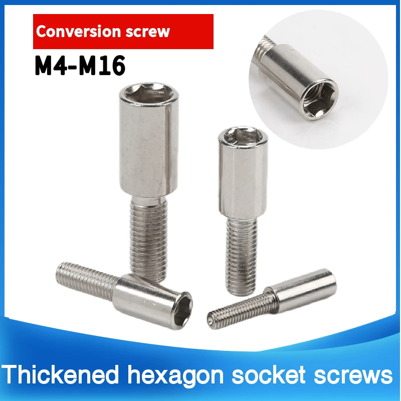 M4 M5 M6 M8 M10 M12 M14 M16 Śruby do konwersji zębów wewnętrznych i zewnętrznych Pogrubiony wewnętrzny sześciokąt Śruba cylindryczna