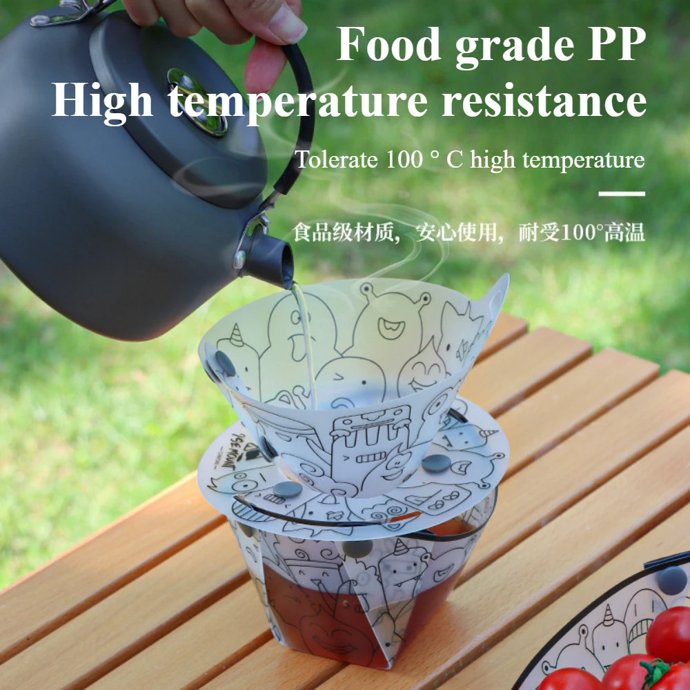 

Outdoor ultra-light coffee filter funnel folding tableware portable bowl plate water cup multi-purpose combination tableware set