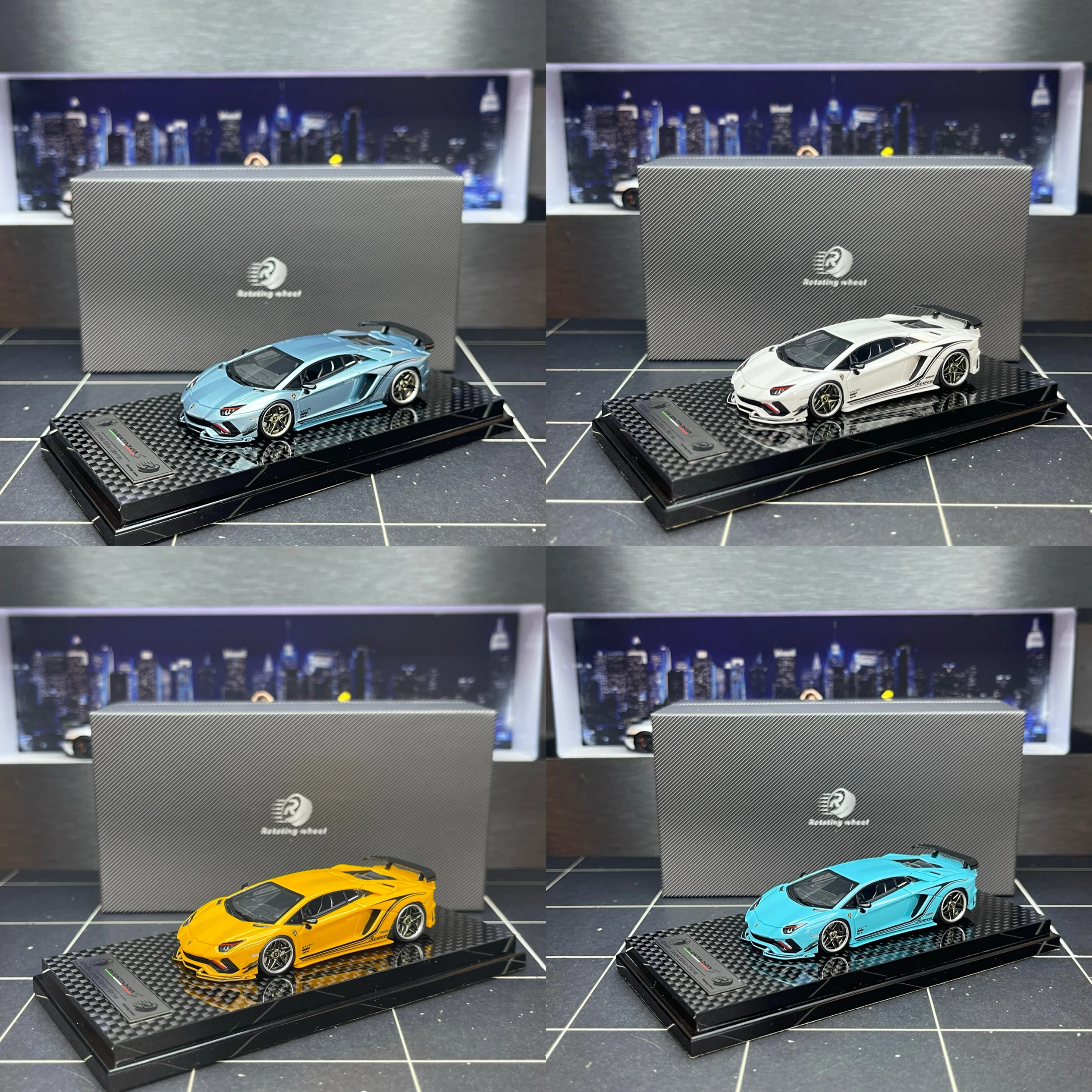 

Diecast DIY 1:64 Scale Lamborghini Aventador S Rowen Limited Edition Resin Car Model Collectible Toy Souvenir Display Ornament