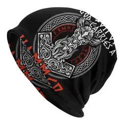 The Son Of My God Hammer Bonnet Homme Autumn Spring Thin Skullies Beanies Viking Mythology Caps For Men Women Style Hats