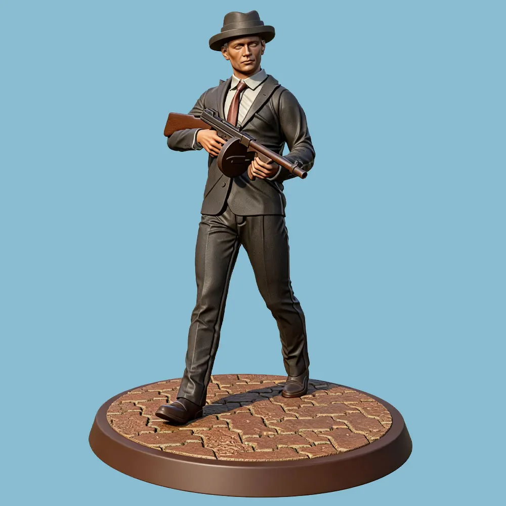 1/24/12/6 Exquisite special agent resin model kit, GK miniature model, 3D printed gray model doll, DIY doll model, not colored