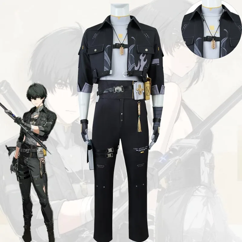 

Game Wuthering Waves Rover Male Cosplay Costume Jacket Uniform Full Set with Accessories Halloween Carnival Party Men Outfits