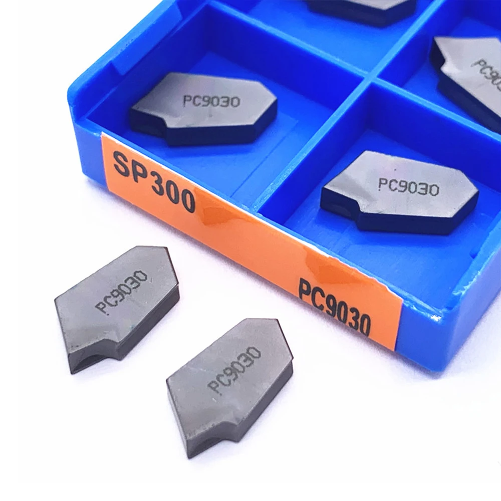 SP200/SP300/SP400/SP500/SP600 PC9030 Grooving Carbide Inserts  Lathe Tools Turning Insert