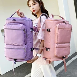 Women Large Travel Backpacks Waterproof Stylish Casual Daypack Bags with Luggage Strap Backpack Ladies Sports Yoga Luggage Bags