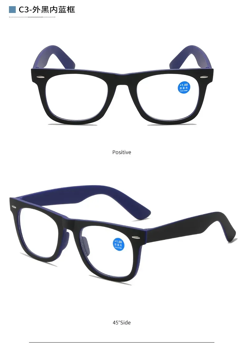 2025, neue ultraleichte Presbyopie-Brille mit großem Rahmen, hochauflösende Lesebrille für ältere Menschen, Anti-Blaulicht-Fernsichtbrille – Detail 5