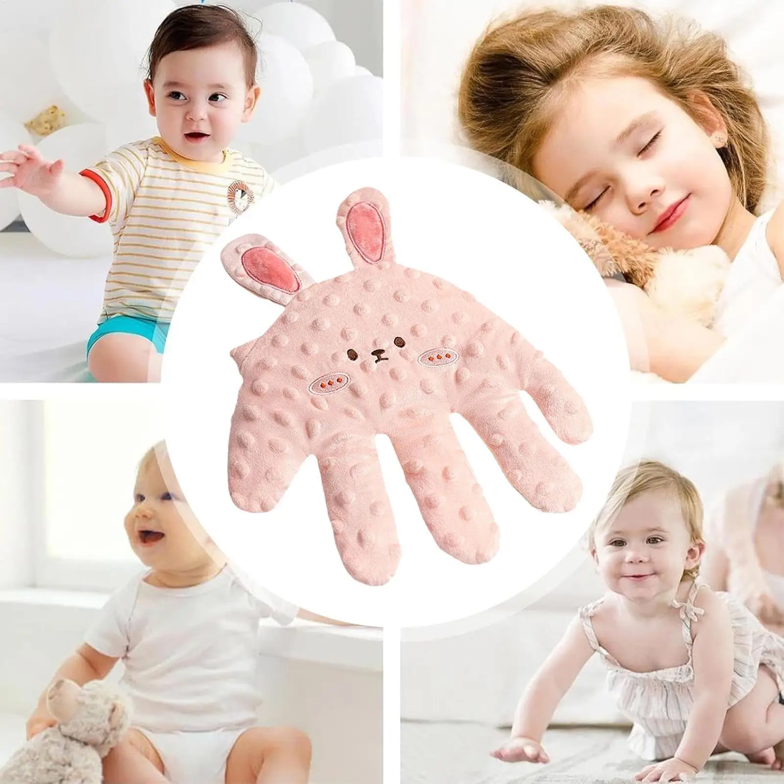 부드럽고 진정시키는 아기 수면 보조 베개, 엄마 손바닥 모양 아기 수면 조절 가능 자동 박동기, 아기 침대/유아용