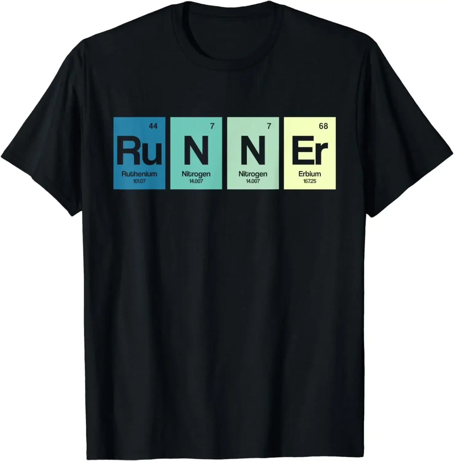 Men Clothing Streetwear Graphic T Shirts Graphic Birthday Gift Runner Periodic Table Funy Marathon Runners Science Gift T-Shirt