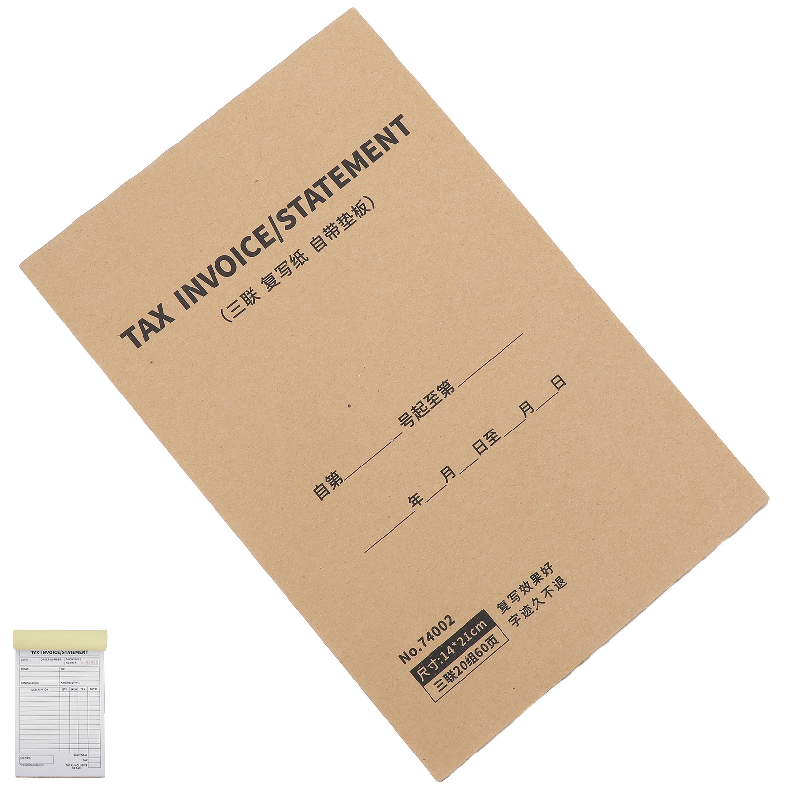 

Business Invoice Receipt Book 60 Pages 3-Part English Tax Invoice Retail Order Forms Purchase Order Tracking Record Keeping