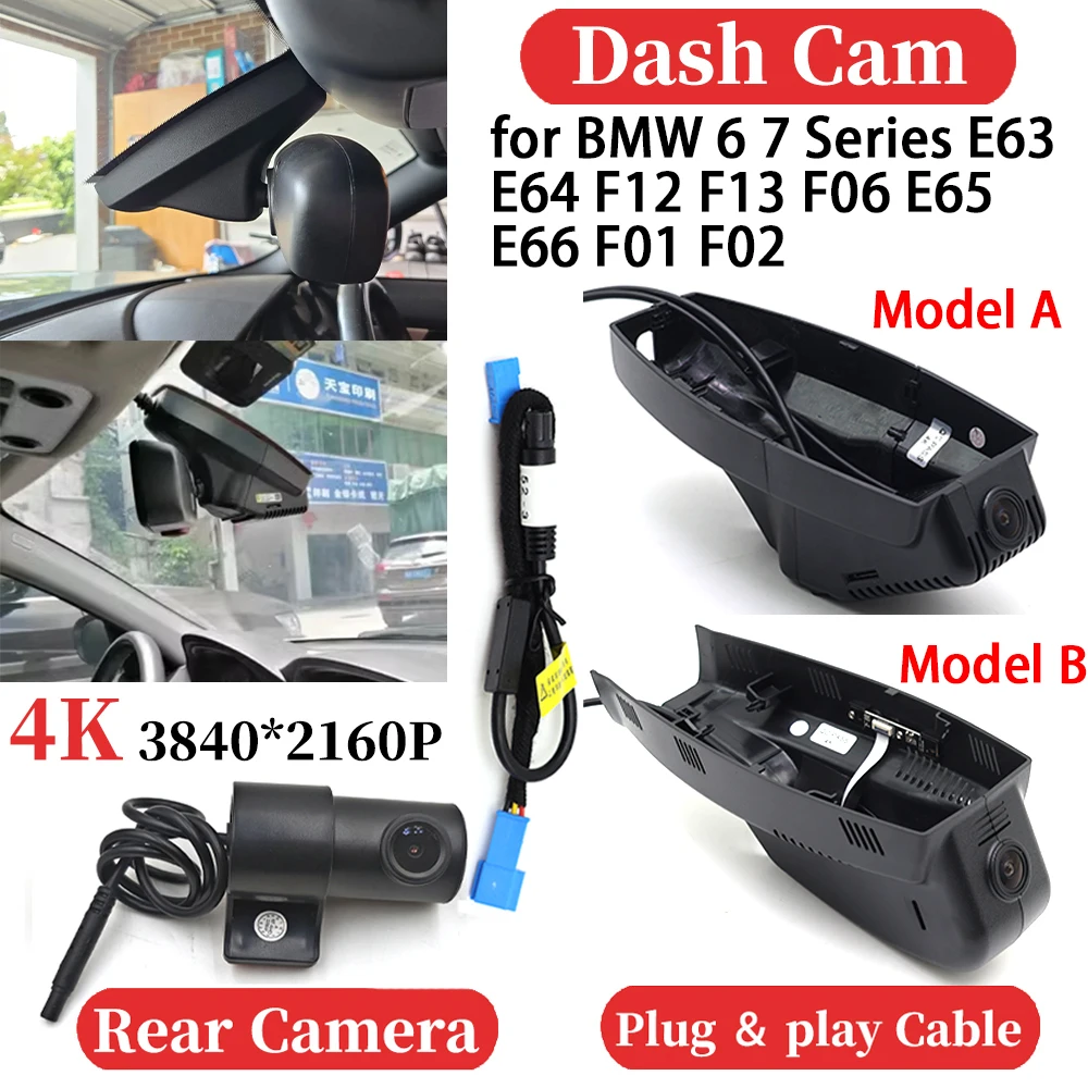 

ZJCGO for BMW 6 7 Series E63 E64 F12 F13 F06 E65 E66 F01 F02 Car 4K Video Recorder DVR Dash Cam Dashboard Camera Night Vision